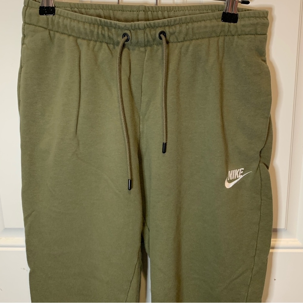 Nike Sage Green Drawstring Sweatpants Joggers Elasticated Cuffs Size S - Picture 4 of 8